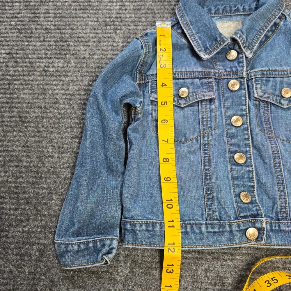 Old Navy Trucker Jacket Girl's Size‎ 3T Blue Denim Medium Wash 100% Cotton